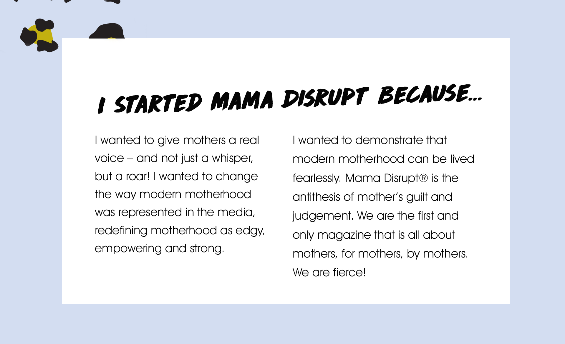 #mamadisrupt